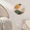 Vormen - Okergeel - Abstract Akoestische PET Vilt - Rond klein -sfeer4