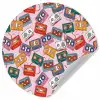 Cassette - Patroon - Roze Wandcirkel behangsticker klein 186 -3d