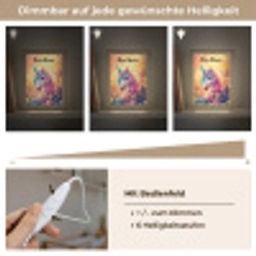 Eenhoorn - Roze - Kleurrijk - Sprookjesbos Light Box met kabel (Kinderlampje) klein -USP_dimbaarDE