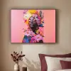 Kleurrijk - Bloemen - Vrouw - Zon Textielframe zwart klein -sfeer1