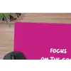 Focus - Smiley - Roze muismat rubber klein -closeup