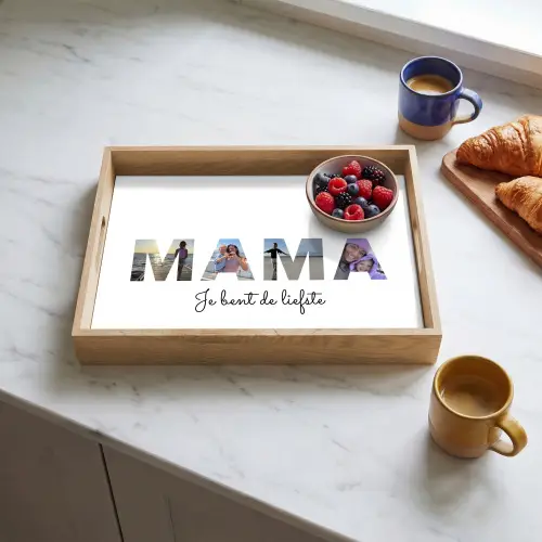 Mama - Lettercollage Dienblad Rechthoek middel -sfeer2