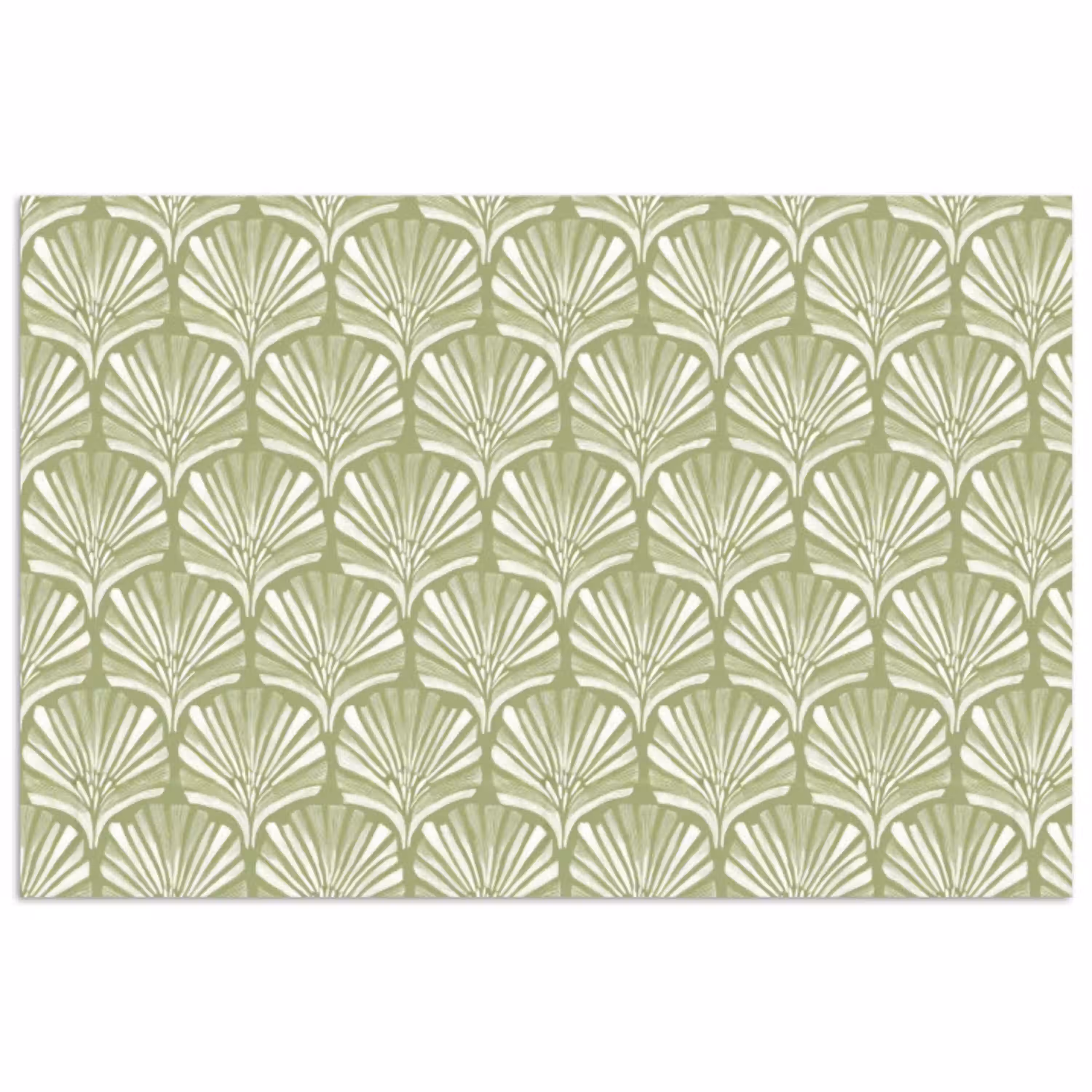 Saliegroen - Ginkgo Biloba - Waaier - Patroon poster papier klein 62 -3d