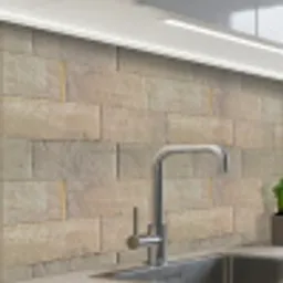 Hardstenen - Zandsteen - Geel keuken achterwand 2 middel 865 -zzzz3d_schuin