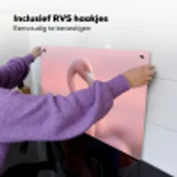 Flamingo - Portret - Roze Inductie beschemer met haakjes klein -ky-ophangen-nl