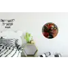 Vrouw - Kroon - Tomaat - Bascilicum - Zonnebril Wandcirkel aluminium klein -kinderkamer