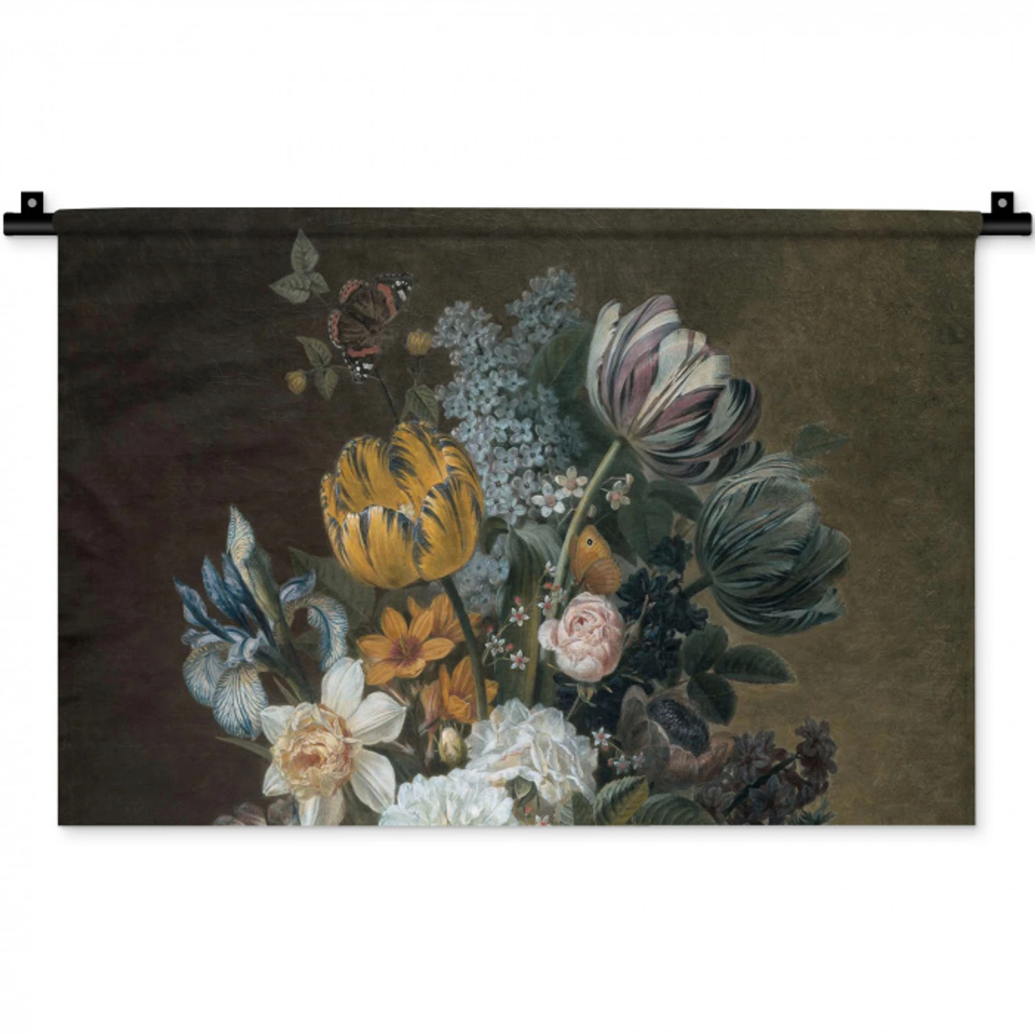 Stilleven met bloemen - Schilderij van Eelke Jelles Eelkema Wandkleed katoen klein -zz3d