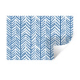 Patroon - Streep - Blauw Muursticker klein 286 -3d
