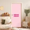 Bisou - Roze - Schaduw deurposter klein -sfeer2