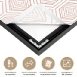 Lijnen - Patroon - Symmetrisch Textielframe zwart klein 947 -USP_closeupNL