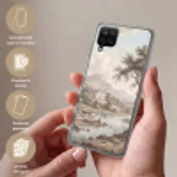 Landhuis - Rivier - Vee Telefoonhoesje Samsung Galaxy A12 klein -sfeer3_NL