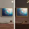 Zee - Vissen - Kleurrijk - Dynamisch Light Box met batterij (Wandlamp) middel -sfeer3