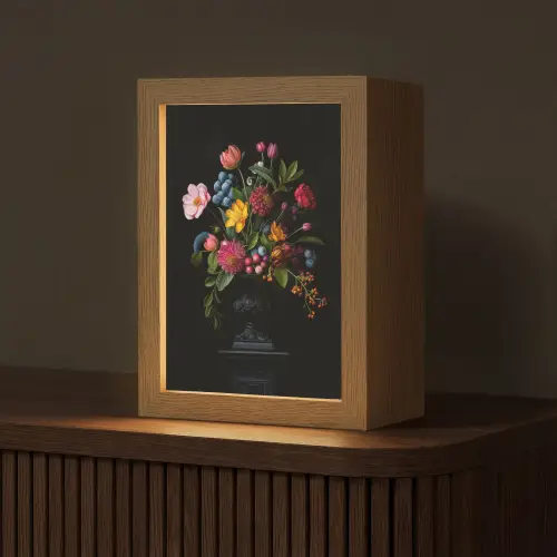 Bloemen - Vrolijk - Vaas Light Box met kabel (Tafellamp) klein -z3d_website