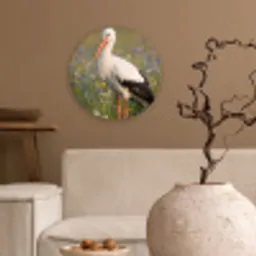 Ooienvaar - Bloemen - Weide - Kleurrijk Wandcirkel kunststof plaat 5mm dik klein -sfeer1