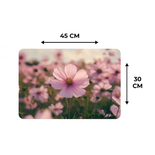 Bloemen - Paars - Wazig Placemat vinyl groot -specs