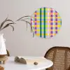 Ruit - Patroon - Kleurrijk Wandcirkel kunststof plaat 5mm dik klein 188 -sfeer4