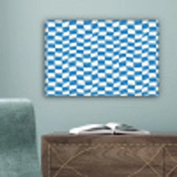 Golvend - Patroon - Blauw canvas 2cm klein 34 -sfeer4