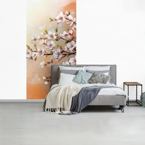 Bloesemtakken - Schilderachtig - Roze fotobehang vinyl groot -slaapkamer
