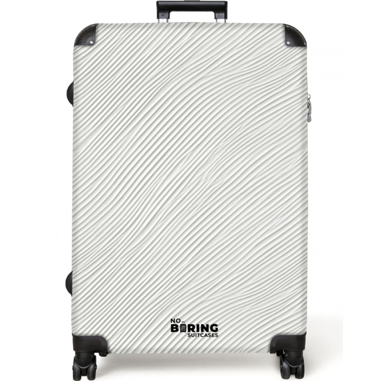 Golven - Ribbels - Wit NBS - Large koffer - Volwassenen Unisex groot -zzzzzzzzkaufland2