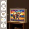 Schotse hooglander - Kunst - Koe - Dieren - Landschap Light Box met batterij (Wandlamp) middel -USP_websiteoverzichtNL