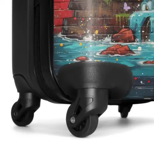 Waterval in graffiti stijl NBS - Handbagage koffer - Kinderen Unisex middel -wiel