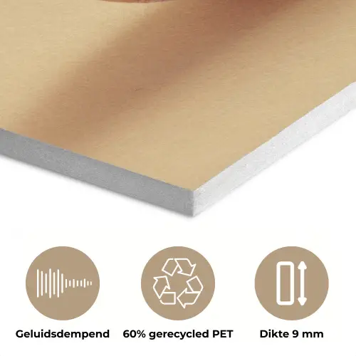 Donut - Romig - Poedersuiker - Beige PET vilt klein -closeup_NL
