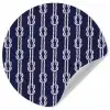 Oceaan - Touw - Blauw - Wit Wandcirkel behangsticker klein 186 -3d