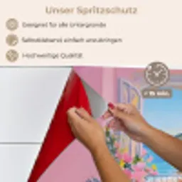 Roze - Buiten - Verf keuken achterwand spatscherm klein -spatscherm_DE