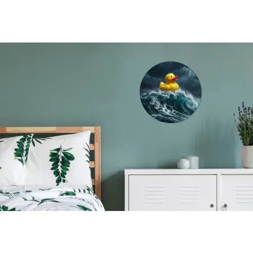 Storm - Badeend - Golven Wandcirkel aluminium klein -slaapkamer