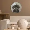 Kokskleding - Zwart - Hondje Akoestische PET Vilt - Rond klein -sfeer1