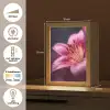 Roze - lelie - Dauwdruppels Light Box met kabel (Tafellamp) klein -USP_NL