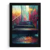 Architectuur - Neon - Trap - Graffiti fotolijst zwart zonder passe partout klein -3d