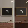 Maan - Hemel - Zwart - Schaduw Light Box met batterij (Wandlamp) middel -sfeer3