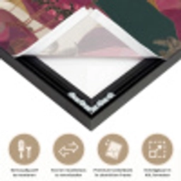 Magisch - Palmbomen - Goud Textielframe zwart klein 947 -USP_closeupNL