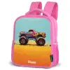 Monstertruck met Graffiti Print in het Zand Kinderrugzak - Roze middel -schuin
