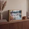 Riet - Gras - Natuur - Winter - Meer Light Box met batterij (Wandlamp) middel -sfeer2
