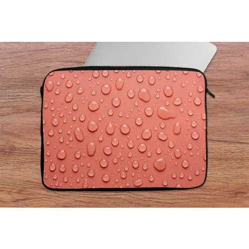 Water - Druppels - Roze laptophoes neopreen klein -tafel