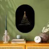 Magisch - Kerstboom - Lichtspiralen - Zwart Wandcirkel Ovaal Forex klein -sfeer2