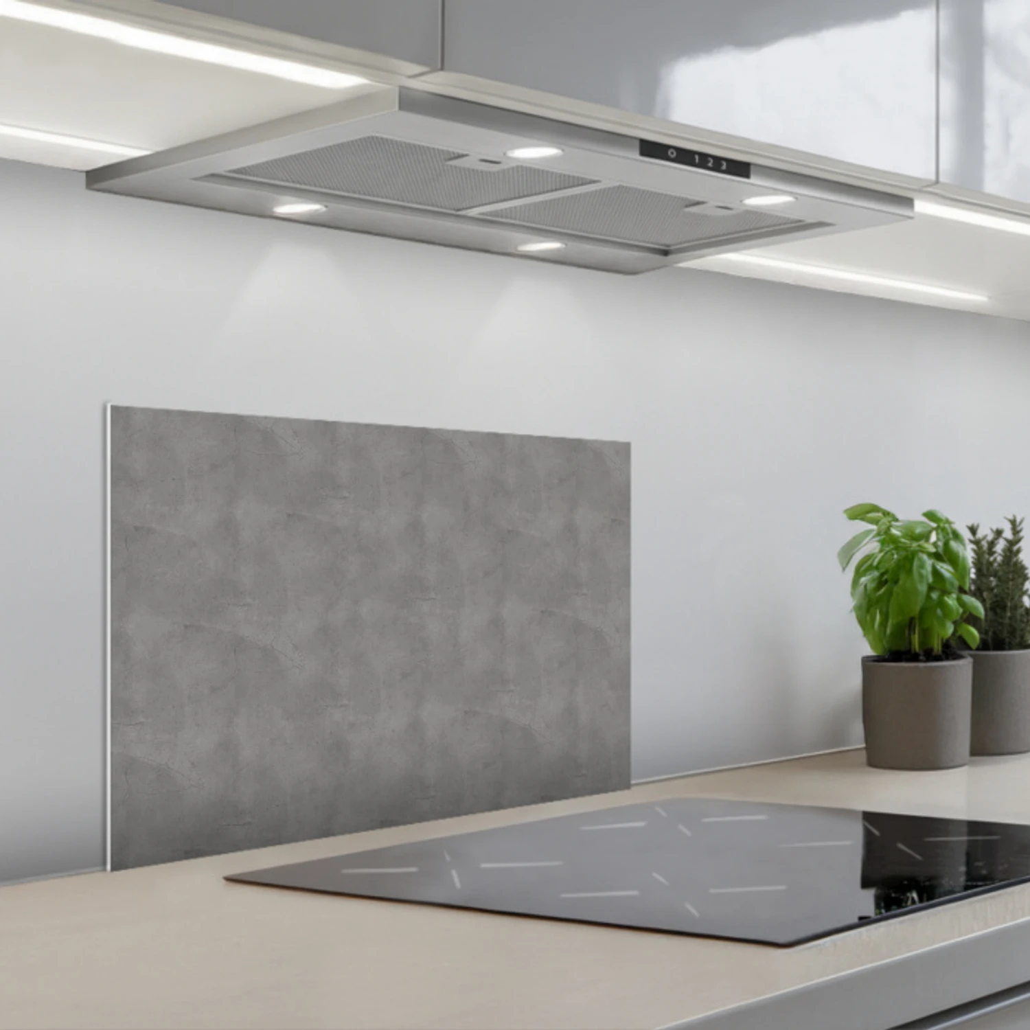 Beton - Structuur - Patroon keuken achterwand spatscherm klein 900 -3d_schuin