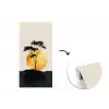 Zwarte boom - Gouden cirkel - Heuvel fotobehang vinyl groot -3d