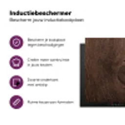 Houtnerf - Textuur - Patroon - Bruin - Rustiek Inductie beschermer vinyl 3mm klein -zzzzzzz-cc-usp