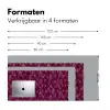 Bladeren - Patroon - Burgundy Muismat XXL klein 681 -sfeer5