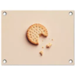Koekje - Kruimels - beige tuinposter los doek klein -3d