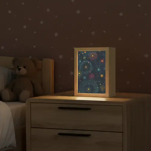 Sterren - Kleurrijk - Lichtgevende kernen Light Box met kabel klein -sfeer1_kind
