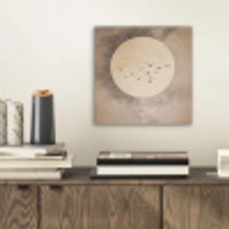 Vogel - Beige - Japandi aluminium wit klein -sfeer1