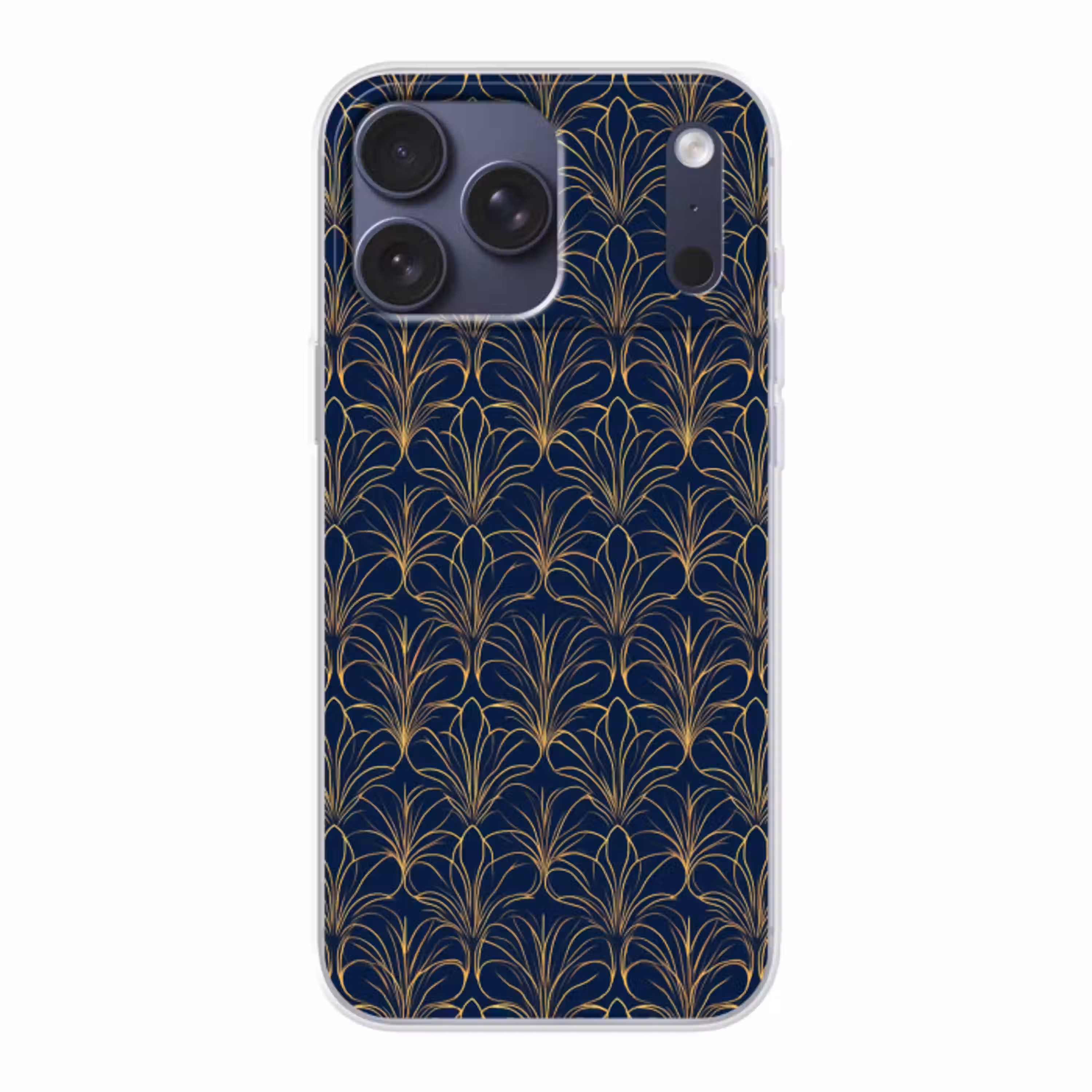 Deco - Waaier - Blauw Telefoonhoesje iPhone 17 Pro Max klein 879 -3d