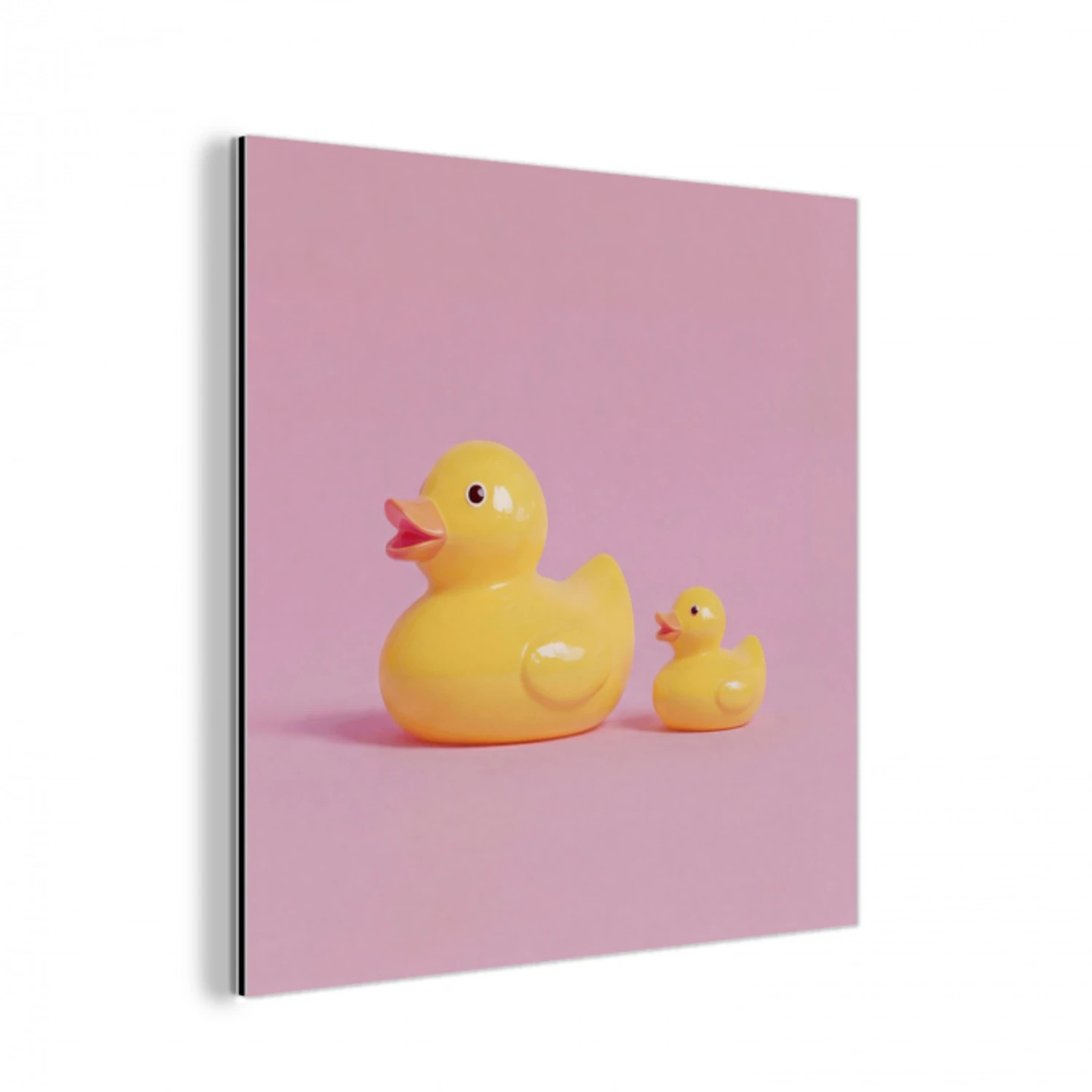 Eendjes - Vrolijk - Roze aluminium wit klein -3d