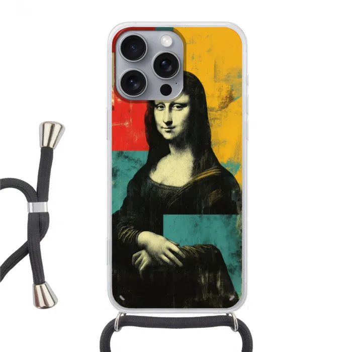 Vrouw - Kleurvlakken - Klassieke schilderkunst Hoesje iPhone 16 Pro Max met koord klein -3d