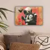 Graffiti - Astronaut - Street art - Ruimte - Banksy canvas 2cm klein -sfeer1