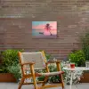 Zee - Boot - Zonsondergang Tuinposter op houten frame 2 cm dik klein -sfeer3